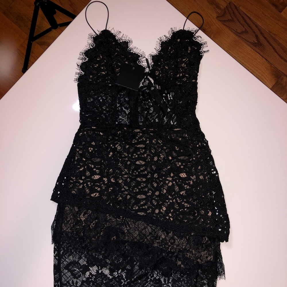 Floral black dress